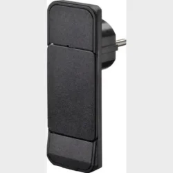 smart plug, flad stikprop, sort