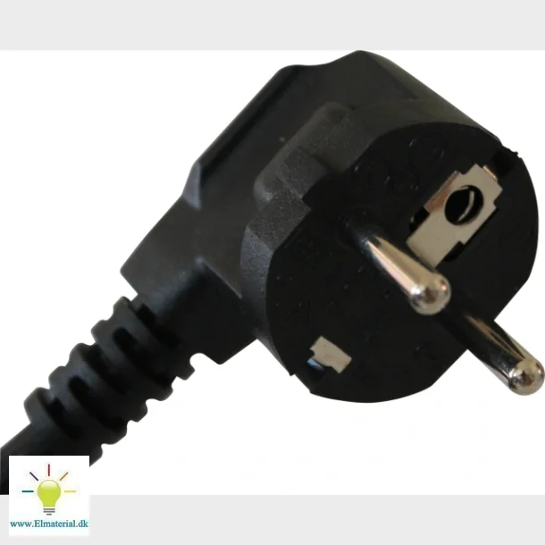 apparatledning schuko vinklet - c13 3m