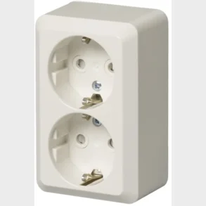 jussi udvendig dobbelt stikkontakt