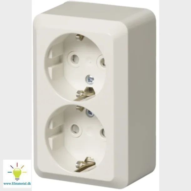 jussi udvendig dobbelt stikkontakt