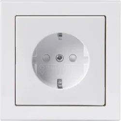 abb schuko stikkontakt 16a hvid komplet