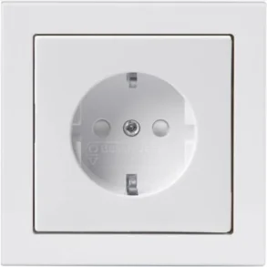 abb schuko stikkontakt 16a hvid komplet