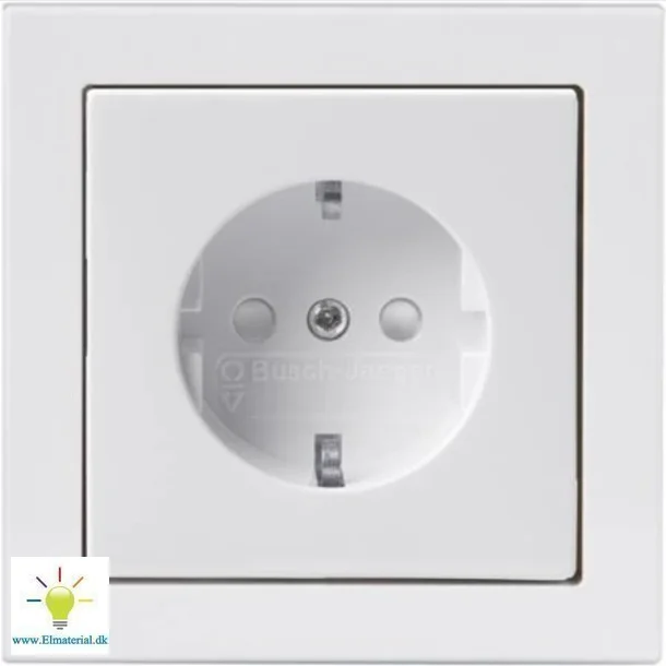 abb schuko stikkontakt 16a hvid komplet