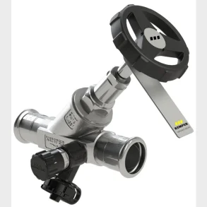 Rostfritt st�l Frifl�desventil, Dr�nering RF 15Mm M-Press