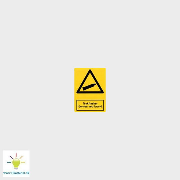 Skilt, Trykflasker Fjernes, Brand, Stor