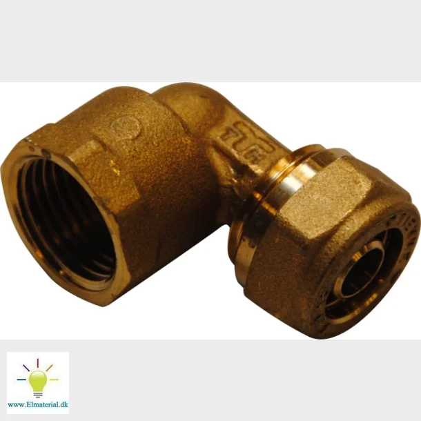 pexvinkel m/muffe 15mmx1/2