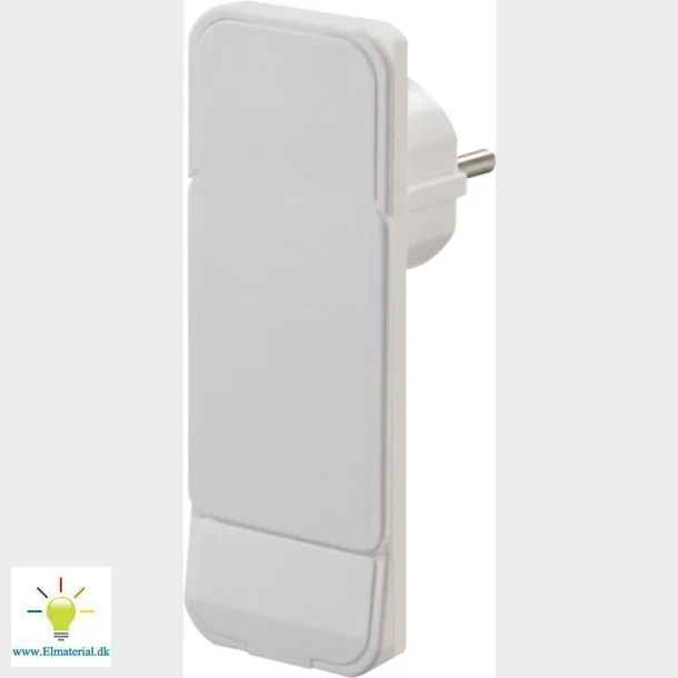 smart plug, flad stikprop, hvid