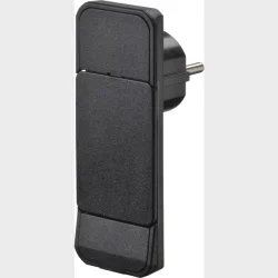 smart plug, flad stikprop, sort
