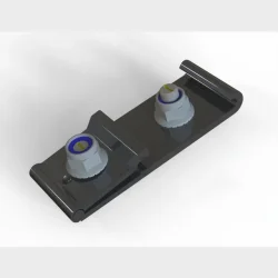 fixnordic kryds led beslag sort - skinne