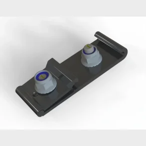 fixnordic kryds led beslag sort - skinne