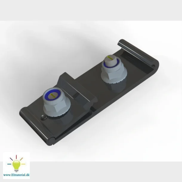 fixnordic kryds led beslag sort - skinne