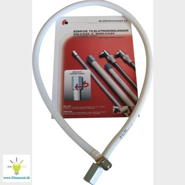 Gasslange 1200Mm Hvid Plastbelgning