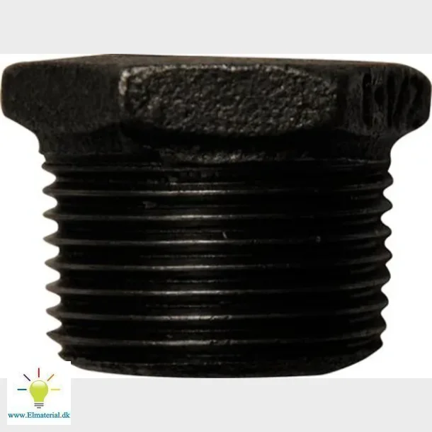 Nippelmuffe Sort 1X1/2