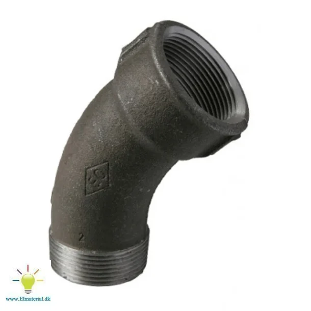 Vinkel Svart Mf/Np 45Gr 1 1/4