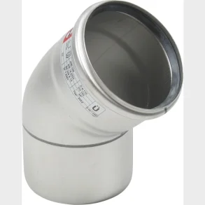 45 gr. Bja. 110 mm rostfritt.