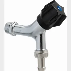 1/2" Aftapventil Med Nippel Matforkromet