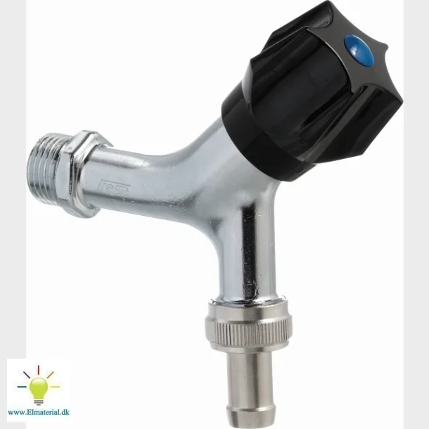 1/2" Aftapventil Nippel Blankforkromet