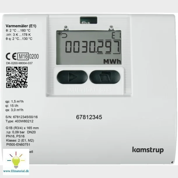 Multical� 403, 2,5M3, returmontering