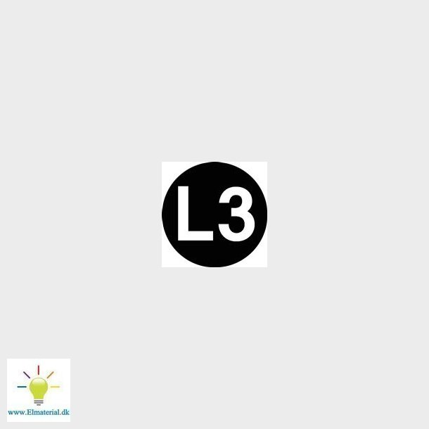 Label 20Mm Polyester L3 Sort/Hvid