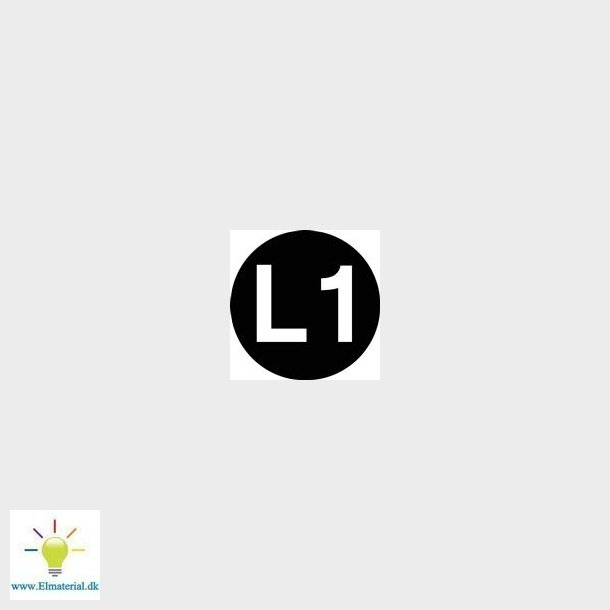 Label 20Mm Polyester L1 Sort/Hvid