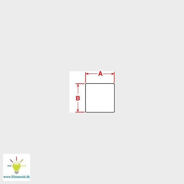 Label 12,7X11,1 Hvid Polyester