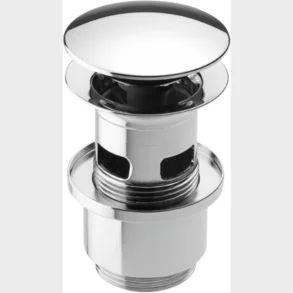 Krom Bundventil Push Up 1 1/4