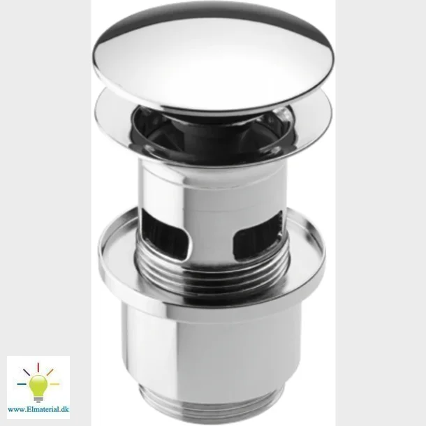 Krom Bundventil Push Up 1 1/4"