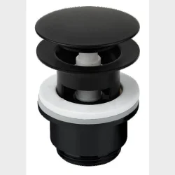 Bottenventil med klickfunktion Mattsvart