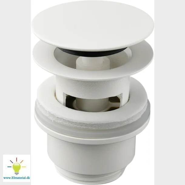 Bundventil Klikfunktion Mat Hvid