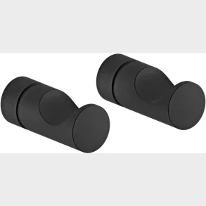 Handdukskrokar 2 st Matt Svart