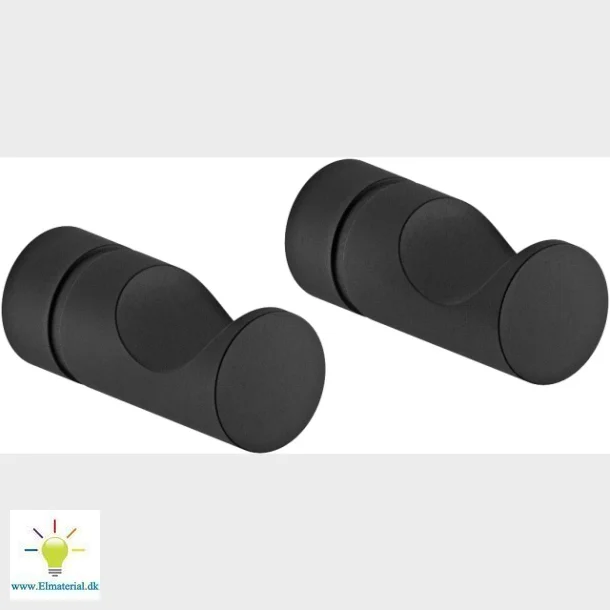 Handdukskrokar 2 st Matt Svart