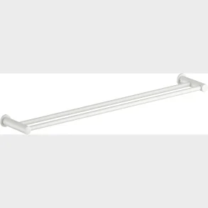 Dobbelt H�ndkl�destang  Mat Hvid