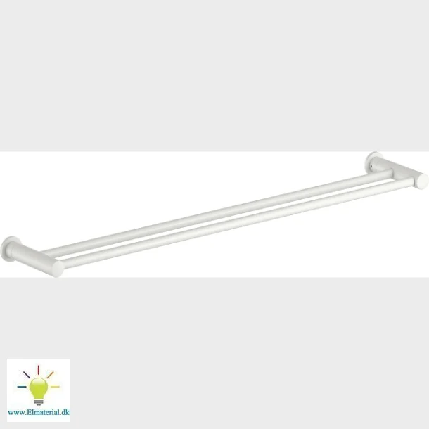 Dobbelt Hndkldestang  Mat Hvid