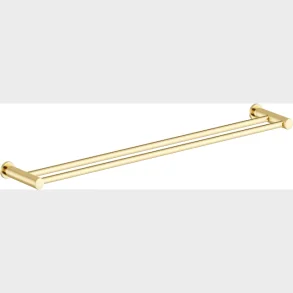 Dobbelt H�ndkl�destang  Poleret Messing