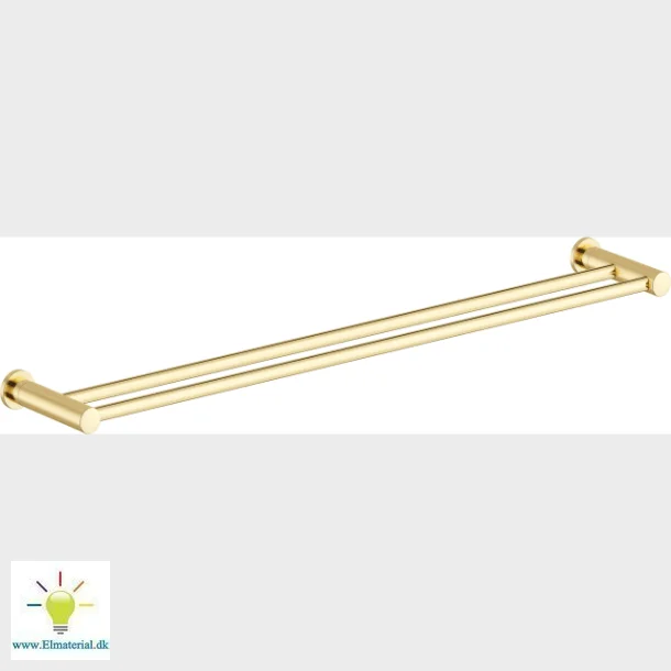 Dobbelt Hndkldestang  Poleret Messing