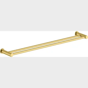 Dobbelt H�ndkl�destang  B�rstet Messing