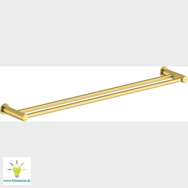 Dobbelt Hndkldestang  Brstet Messing