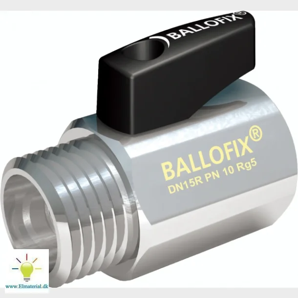 Ballofix 1/2" Rdgods Krom Muffe/Nippel