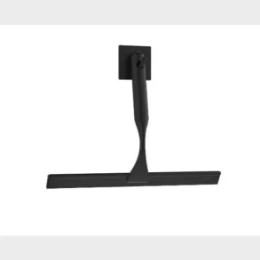 Mattsvart Badskrapa Med Hllare