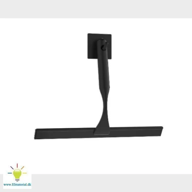 Mattsvart Badskrapa Med Hllare