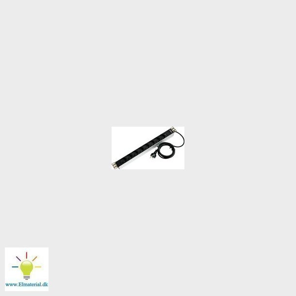 Powerpanel 19" 1He 8X230V Dk Edb 10A