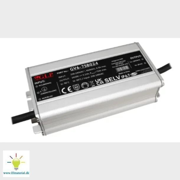 Led Driver Cv 12V, 75W, Ip67