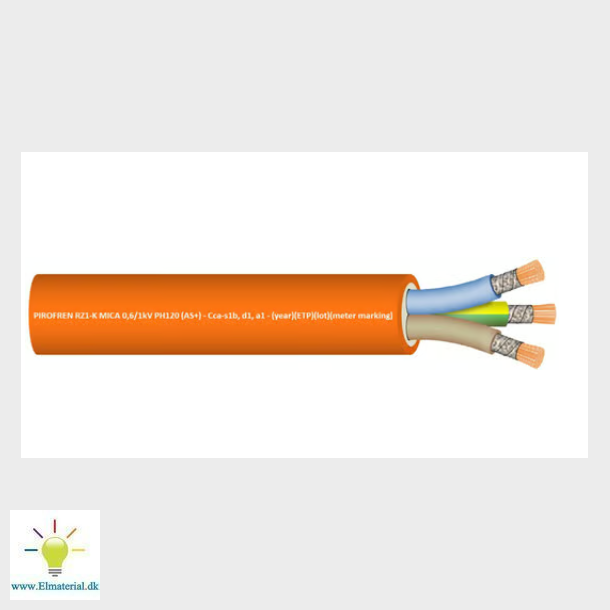 Funktionss�ker kabel FIREFLEX 5G10 orange 0,6/1 kV dimensioner