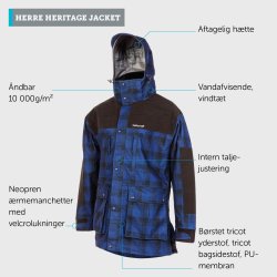 Heritage herrejakke - bl/sort