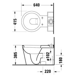 Starck 1 Toilet Back-To-Wall