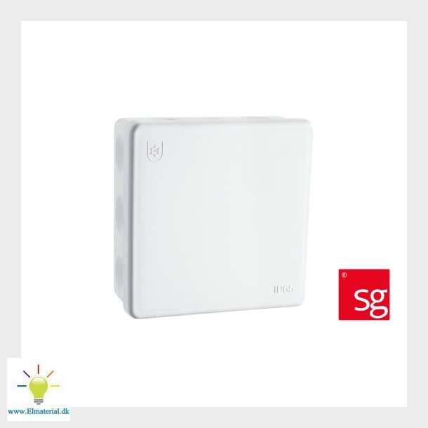 SG Install dse IP65 koblingsboks 100x100 mm, hvid