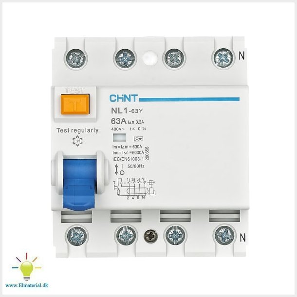 Fejlstr�msafbr NL1 RCCB HPFI 40A 3P+N 30 mA type A Nul t/h�jre