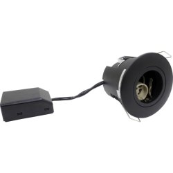 Downlight Uni Install G2 GU10 rund, mat sort, inden- og udendrs