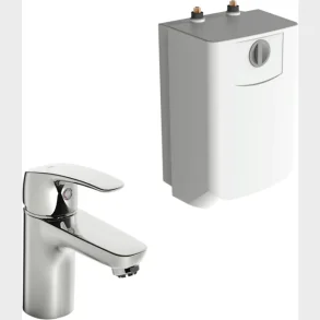 Safira Tv�ttst�llsblandare med 5L varmvattenberedare