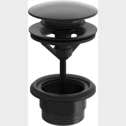 Tryck �ppen bottenventil 1 1/4" mattsvart